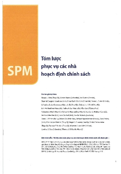 SPM-Tóm lược phục vụ các nhà hoạch định chính sách